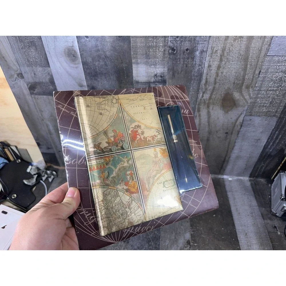 Vintage Cross Personal Journal & Ball‎ Point Pin Gift Set - New - Travel